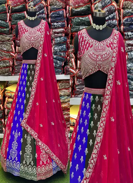 Dvd 5007 Faux Georgette With Embroidery Sequence With Work Exporters In India